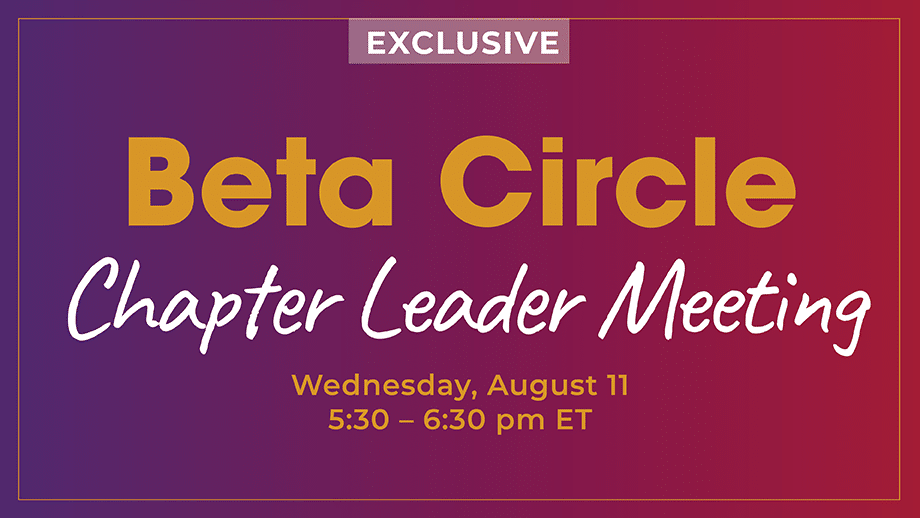 You’re Invited: 8/11 Beta Member Meeting